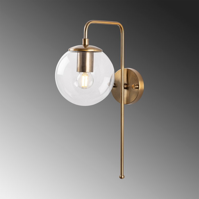 Opviq Lámpara de pared vintage con cuerpo de metal y tapa de cristal Opviq Lámpara de pared vintage con cuerpo de metal y tapa de cristal